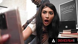 DevilsFilm - Beautiful Teen Angeline Red Gets Naughty Correction