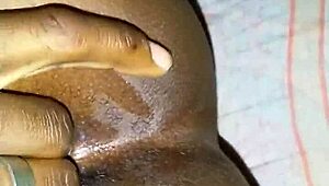 Solo play with big cock on bed