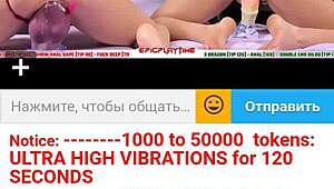 Webcam Teen Lesbians Enjoying a Mega Dildo