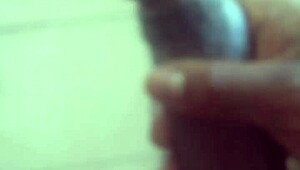 massaging that monster cock solo 😈