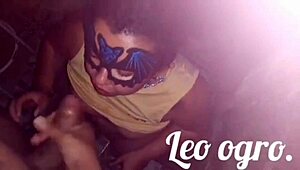 Portuguese BBW Taking Milk Before Meeting Clients