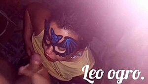 Portuguese BBW Taking Milk Before Meeting Clients