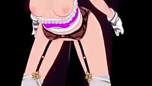 Japanese anime babe squirts hard in maledom hentai action