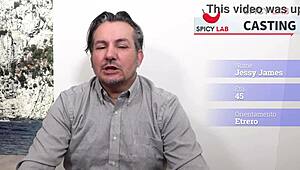 Tell me, is this old European milf's big cock casting interview turning into a handjob and missionary fuck?