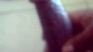 massaging that monster cock solo 😈