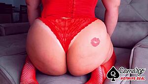 Naughty Wife Shows Big Ass in Lingerie to Neighbor!