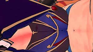 mona bends over for monster cock doggystyle in hentai leggings!