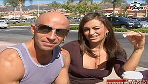 damn, sexy brunette teen craves stranger's big cock