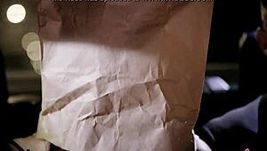 Young brunette in lingerie submits to deepthroat and hardcore threesome with two horny men