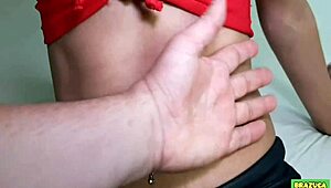 Three days without intimacy, invited a young woman for her first scene - Ariella Sanches