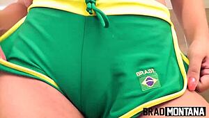 Alessandra Carvalho rides Rodrigo Black doggystyle hard.