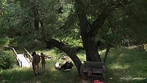 Guy meets milfs for fantastic threesome in nowhere, bent over and riding hard!