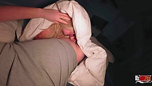 did you sneak under covers for blowjob? i fucked pussy and creampied