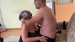 Extreme deepthroat bdsm play with slave and master