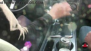 muscular asian milf bodybuilder drives in fishnets and pointed heels