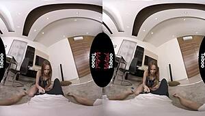 Brunette Rides In POV Cowgirl Without Protection