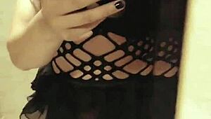 Ever seen a crossdresser stroking solo like this?