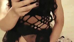 Ever seen a crossdresser stroking solo like this?