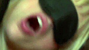 Big-titted blonde gets her ass creampied in fitness video