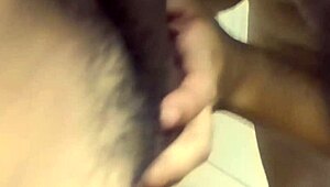 Latina amateur fucks friend in front of mirror, blowjob and feet play.