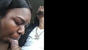 My in-law gave a blowjob on the way to the hotel