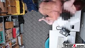 Beautiful teen thief, take that punishment on your ass at work.