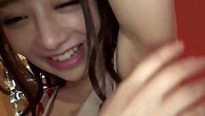 Wow, this Japanese babe squirts instantly on hardcore action! 😍