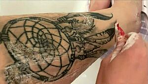 Amateur Shaves Hairy Legs in Shower POV