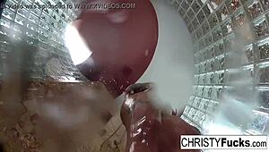 Christy Dahlia and Ivan Enjoy Shower Sex with Oral and Big Tits