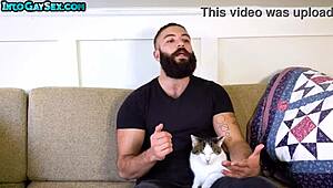 Bear bf fucks hairy mtf pussyboy after licking