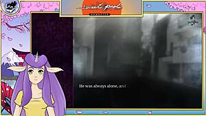 Monster hentai game with black-haired Asian bodybuilder