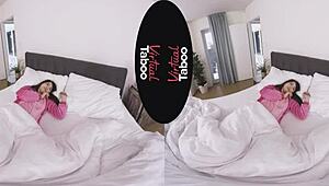 japanese brunette masturbates in pajamas, reaching taboo orgasm solo 😏