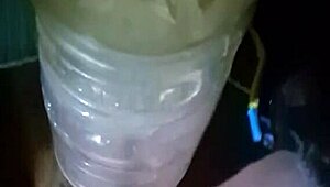 Fleshlight Fun Outdoors with a Massive Cock in Public