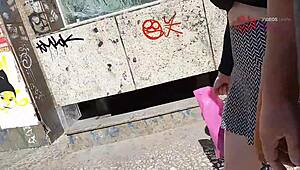 Cristina Almeida Drinks Strangers' Cum at Halloween Cinema