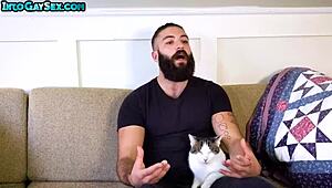 Bear bf fucks hairy mtf pussyboy after licking