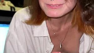 cute teen amateurs have first date sex in restaurant, homemade creampie.