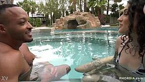 Unbelievable! Lydia Black Rides BBC in Wild Threesome Drilling!