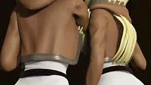 i can't stop watching mikasa futa dominate annie