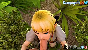 linkle teases her big tits and ass in hentai anime