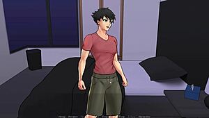 Complete gameplay confined with goddesses part 9 blowjob and cumshot