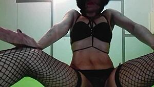 I'm dancin' so sexy, rippen' my clothes to show pussy in stockings