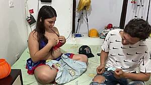 1st part burning up with my stepbro in daring challenges