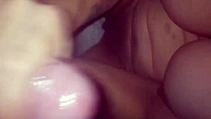 Wife jerks cock then takes it deep