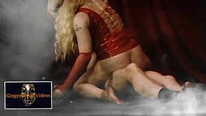 Oiled milf says she's desperate for some cock