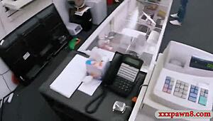 i spied on this firm ass babe getting drilled hard at the pawnshop, it was so hot