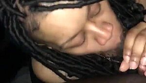 pretty girl sucking big black cock
