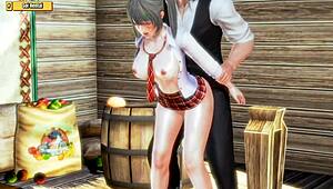 Hentai 3D Chick Deepthroats Cock After School