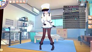 Koikatsu Russian Anime Girl in Military Heels