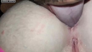 College student gets a creampie surprise from a friend's striptease