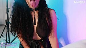 Mexican Babe Stretches Pussy with Pearl Dildo and Squirts